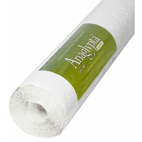 Anaglypta Textured White Paintable Thick Wallpaper Stone Oak Freematch RD177