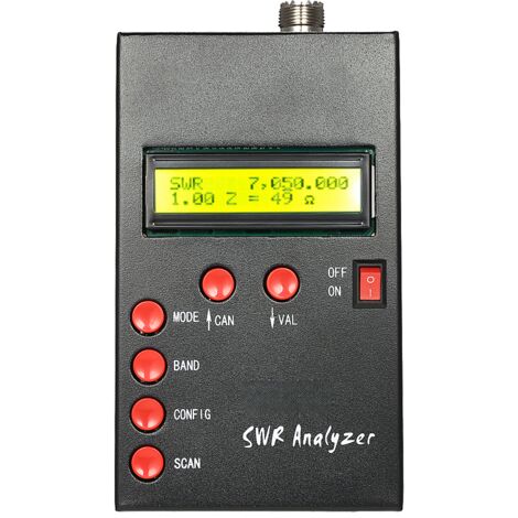 Analizador de antenas HF SARK100 de 1 a 60 MHz: Mide la ROE (relación de onda estacionaria) y la impedancia/capacitancia. Ideal para radioaficionados.
