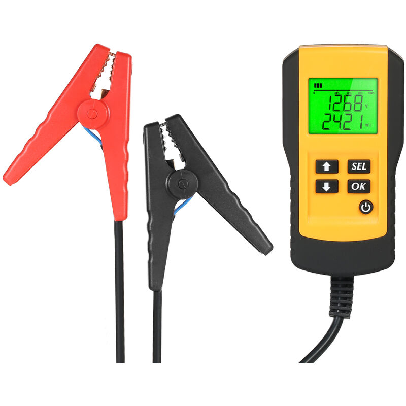 

Analizador de bateria de coche de 12 V, herramienta de prueba de diagnostico de bateria de vehiculo automotriz digital LCD