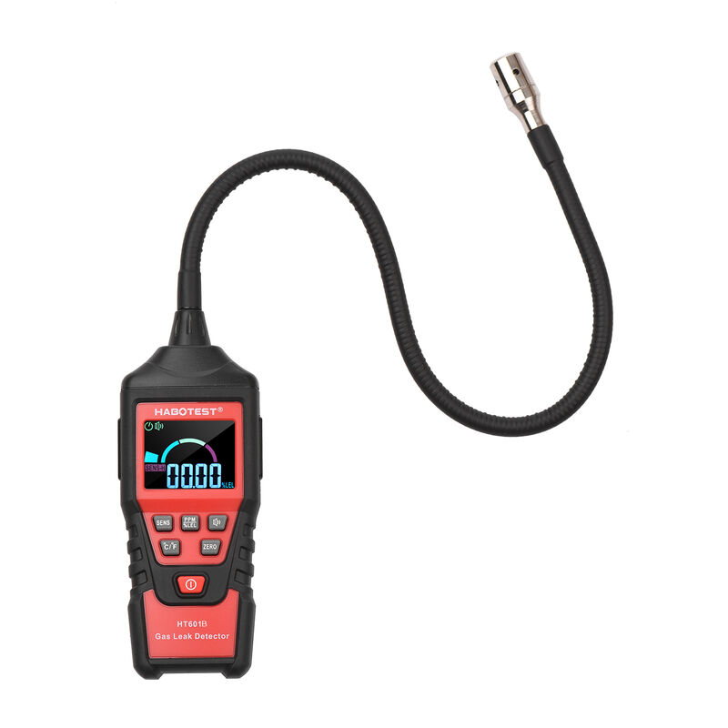 

HABOTEST Analizador de gas portatil HT601 Detector de fugas de gas domestico Detector de gases Medidor de PPM Instrumento de alarma de concentracion