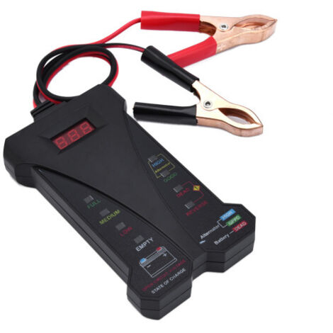 Analizzatore del sistema di ricarica dell'alternatore voltmetro del tester della batteria digitale 12V con display LCD e indicatore LED