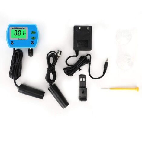 Analizzatore di qualità dell'acqua 2 in 1 Analizzatore di conduttività dell'acqua multifunzionale Misuratore PH/EC per piscine termali Acquario (spina UE 220V)