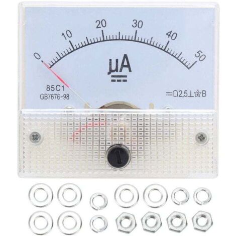 Analog ammeter 0-50 µA, 85C1 current panel, 2.5 accuracy, for automatic circuit measurement tester