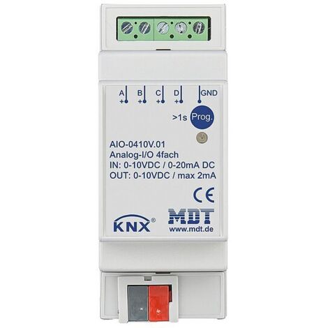 Analog Reiheneinbaugerät I/O 4-fach, 2TE, REG, 0-10 V, Ein-/Ausgang umschaltbar