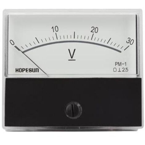 ANALOGES EINBAU-SPANNUNGSMESSGERÄT 30 V DC / 70 x 60 mm