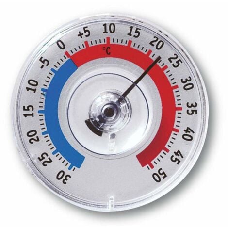HERTER Analoges Fenster-Thermometer "Twatcher" mit schneller Montage durch Saugnapf