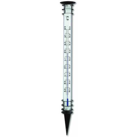 Analoges Gartenthermometer Jumbo aus Metall Höhe 115 cm, zum Einstecken in den Boden