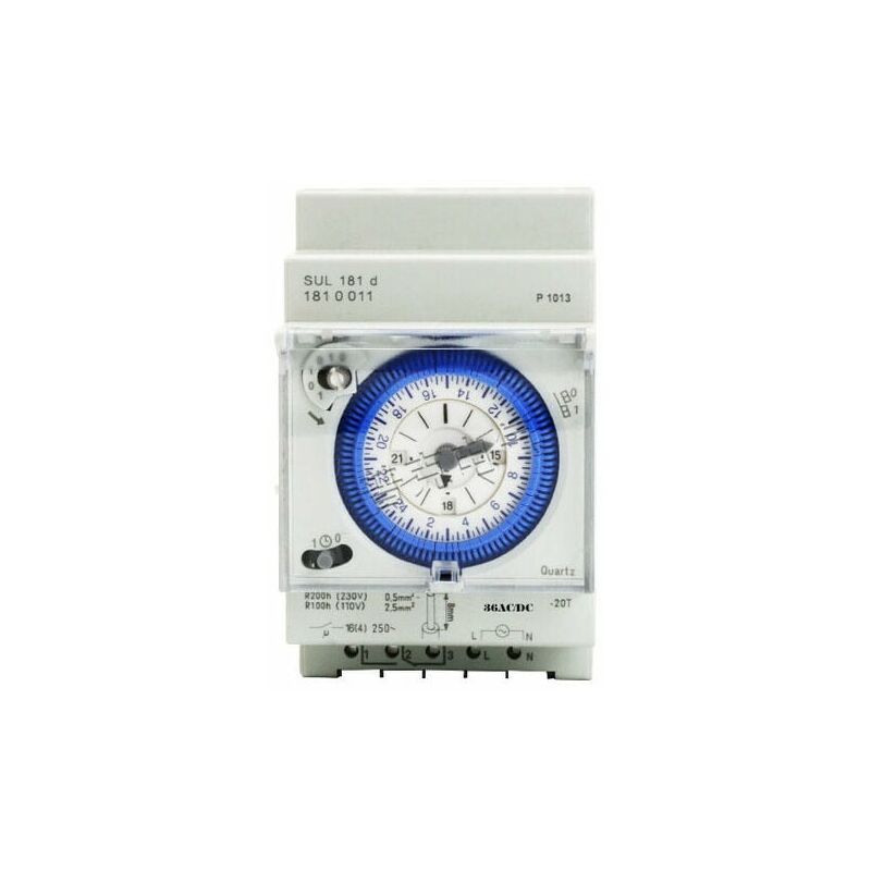 Boed - Analogue timer with synchronous motor and daily program, timer, 36VAC/DC