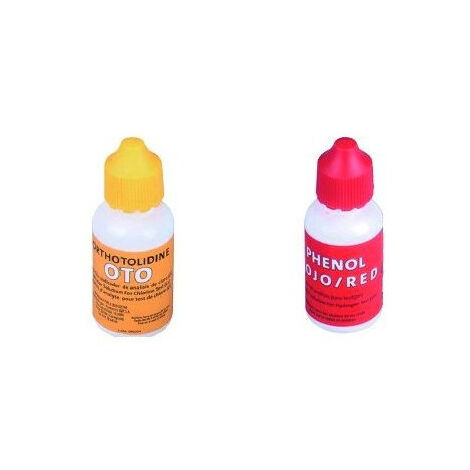 Analyse eau piscine CHLORE/pH - recharge trousse d'analyse liquide