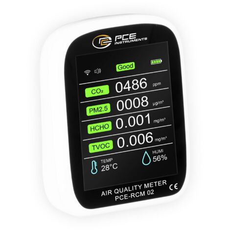 Analyseur de particules PCE Instruments PCE-RCM 02 humidité de l'air, température, poussière fine, particules d'air avec fonction thermométrique, Y514773