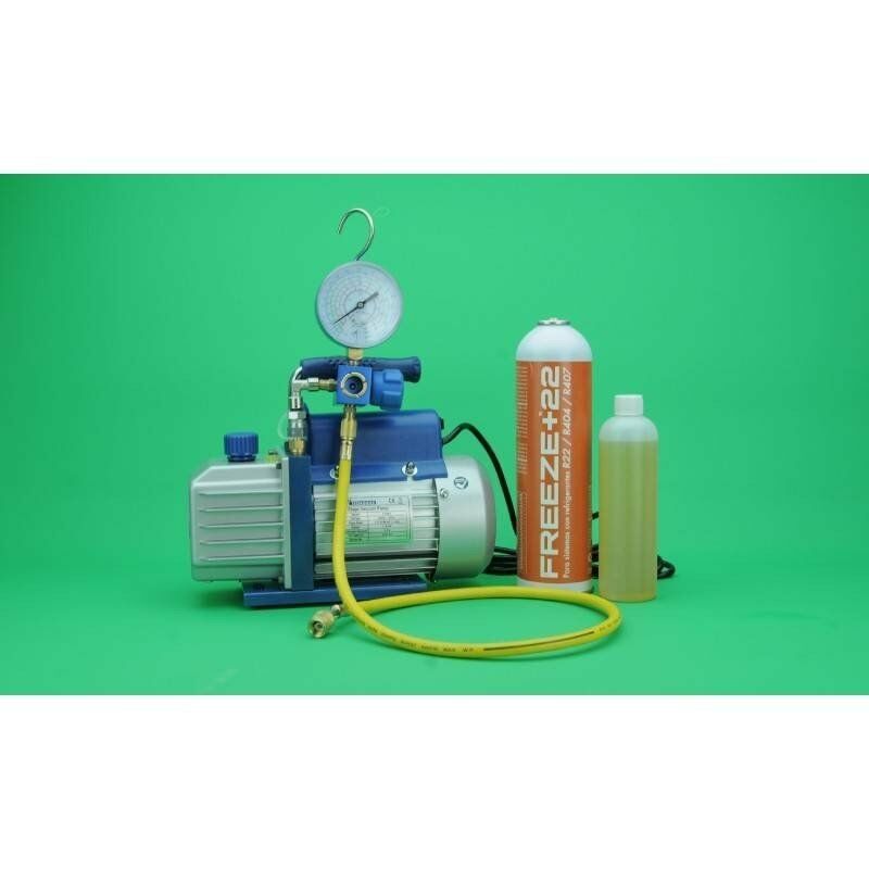 Vacuum bomba kit + analyseur + gel +22 R404a, R407C, R22, R134A
