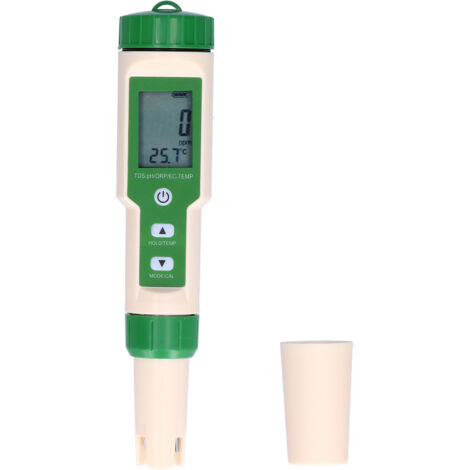 Analyseur de qualité de l'eau 5 en 1 Testeur PH/TDS/EC/ORP/TEMP Test Pen Acidity Meter