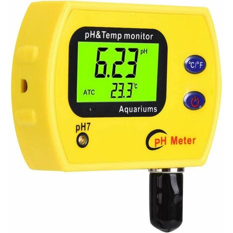 Analyseur de qualité de l'eau Moniteur de qualité de l'eau testeur de pH Portable Haute précision PH mètre écran(220V EU Adapter)