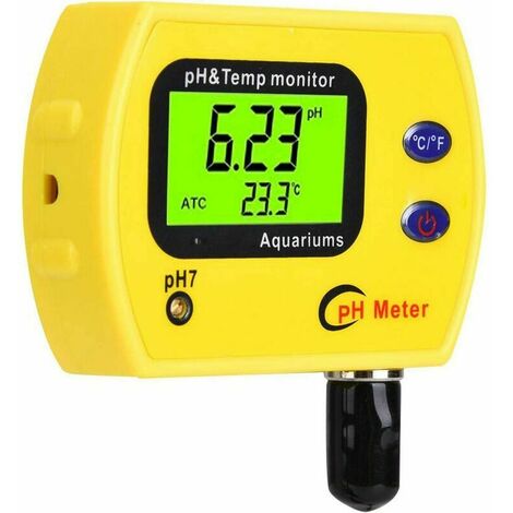 Analyseur de qualité de l'eau Moniteur de qualité de l'eau testeur de pH Portable Haute précision PH mètre écran(220V EU Adapter)