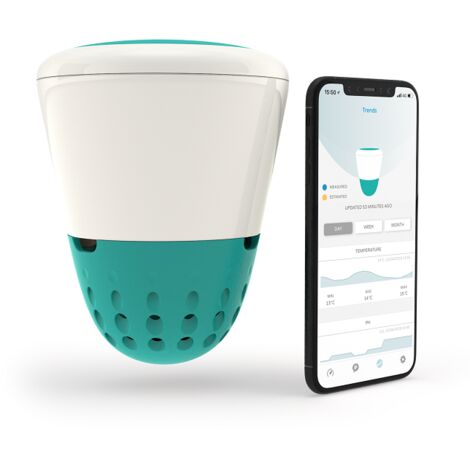 Analyseur d'eau connecté pour piscine – Testeur de chlore et brome – Surveillance qualité en temps réel – Compatible avec application mobile – Ondilo