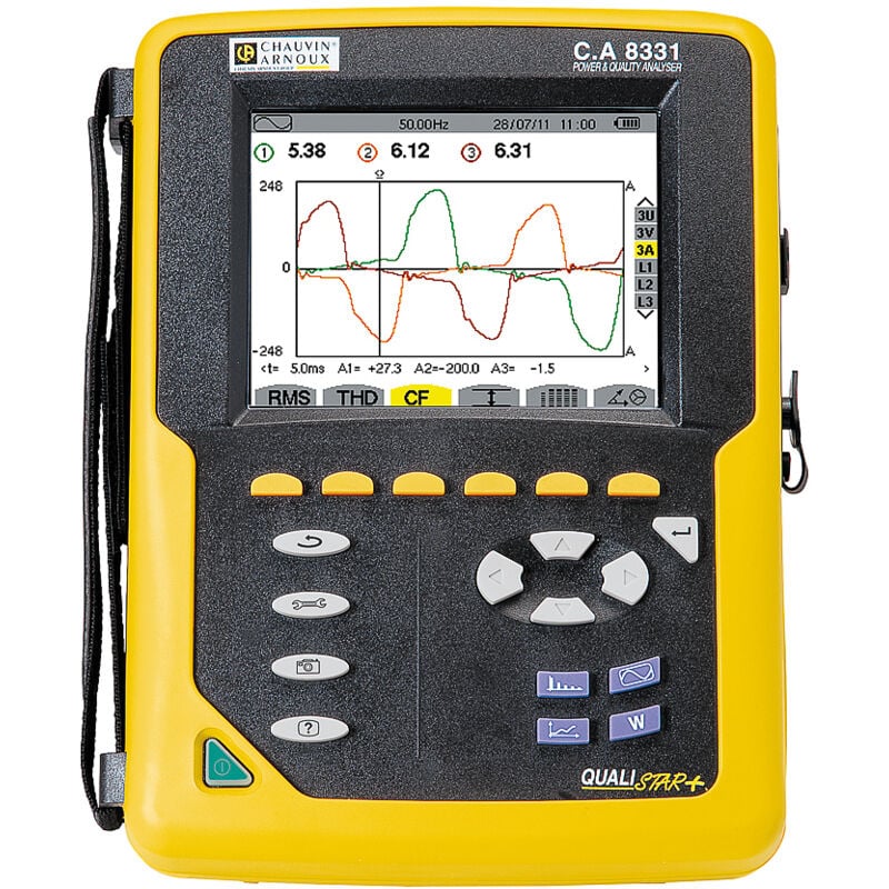 Chauvin Arnoux - Analyseur de puissance CA8331 1, 3 phases, puissance maximale de 10 mw, 10 mvar, 10 MVAmW ( Prix pour 1 )