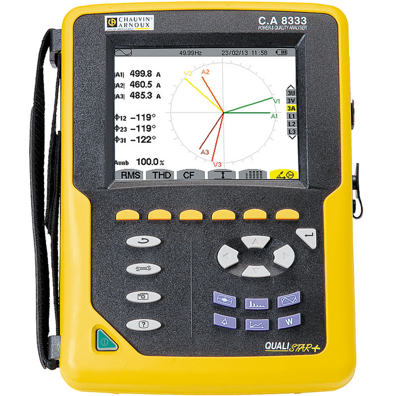 Chauvin Arnoux - Analyseur de puissance CA8333 1, 3 phases, puissance maximale de 10 mw, 10 mvar, 10 MVAmW ( Prix pour 1 )