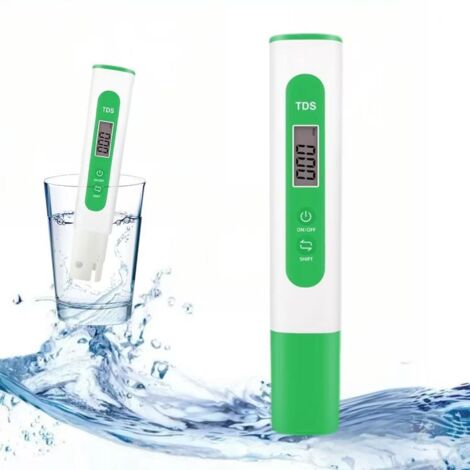 Analyseur numérique de qualité de l'eau, compteur TDS/EC, 0-9990 ppm, moniteur de qualité de l'eau pour aquarium et hydroponie, vert.