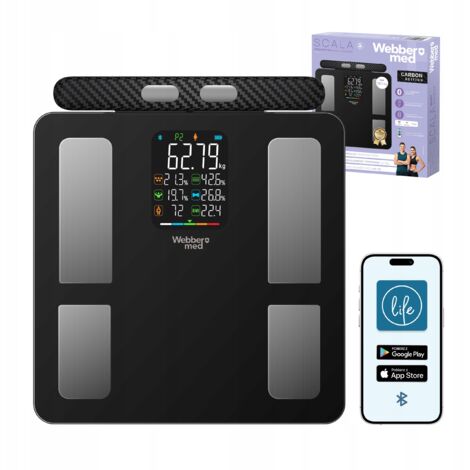 Analytische Badezimmerwaage mit 15 Parametern, kompatibel mit Apple Health, Google Fit und IF2825A
