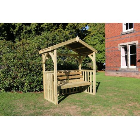 Anastasia 3 Seat Garden Arbour - L90 x W170 x H190 cm - Minimal Assembly Required - Set of Waterproof Cushions Included