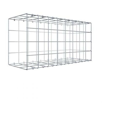 Anbaugabione Typ 2 80 cm x 40 cm x 30 cm (L x H x T), Maschenweite 10 cm x 10 cm, C-Ring