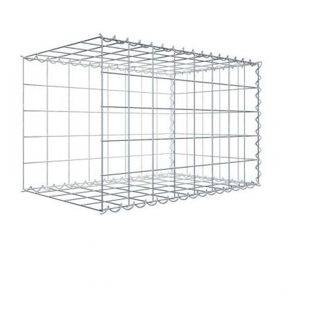 Anbaugabione Typ 2 80 cm x 50 cm x 50 cm (L x H x T), Maschenweite 10 cm x 10 cm, Spirale