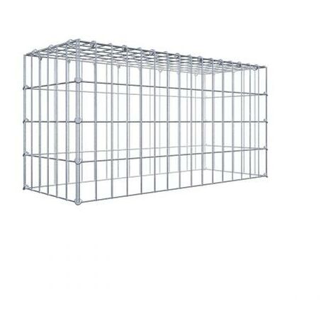 Anbaugabione Typ 3 80 cm x 40 cm x 30 cm (L x H x T), Maschenweite 5 cm x 10 cm, C-Ring
