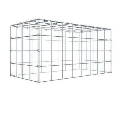 Anbaugabione Typ 3 80 cm x 40 cm x 40 cm (L x H x T), Maschenweite 10 cm x 10 cm, C-Ring