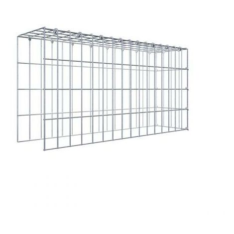 Anbaugabione Typ 4 80 cm x 40 cm x 20 cm (L x H x T), Maschenweite 5 cm x 10 cm, C-Ring