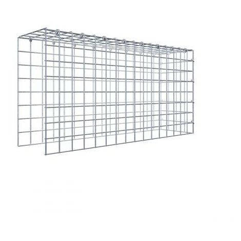 Anbaugabione Typ 4 80 cm x 40 cm x 20 cm (L x H x T), Maschenweite 5 cm x 5 cm, C-Ring