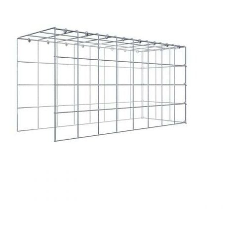 Anbaugabione Typ 4 80 cm x 40 cm x 30 cm (L x H x T), Maschenweite 10 cm x 10 cm, C-Ring