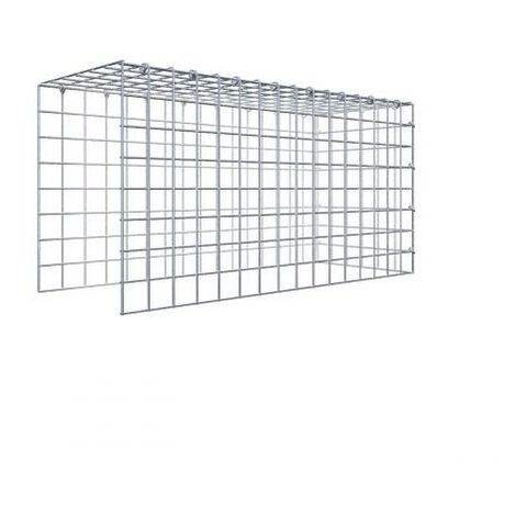 Anbaugabione Typ 4 80 cm x 40 cm x 30 cm (L x H x T), Maschenweite 5 cm x 5 cm, C-Ring