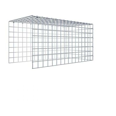 Anbaugabione Typ 4 80 cm x 40 cm x 40 cm (L x H x T), Maschenweite 5 cm x 5 cm, C-Ring
