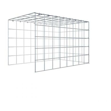 Anbaugabione Typ 4 80 cm x 50 cm x 50 cm (L x H x T), Maschenweite 10 cm x 10 cm, C-Ring