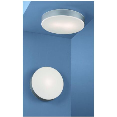 Anbauleuchte, titan, matt, 2x E27 IP20, Glas opal