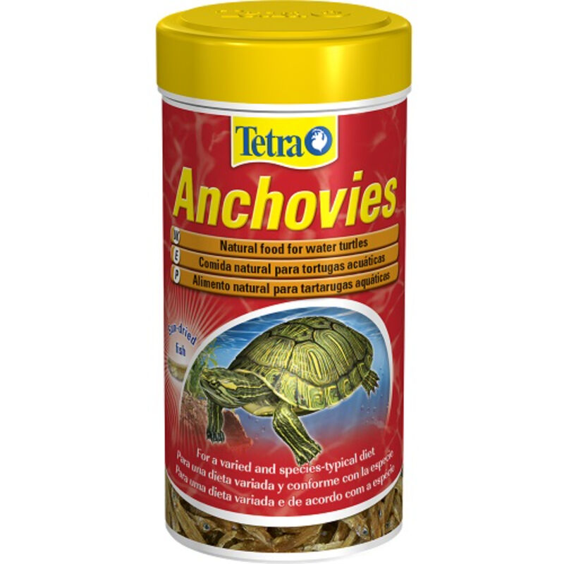tetra - anchois nourriture naturelle pour tortues d'eau, 250 ml