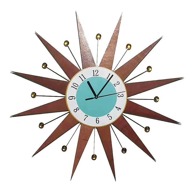 Feiyue - Ancienne horloge du milieu du siècle fonctionnant sur batterie pour la décoration du salon