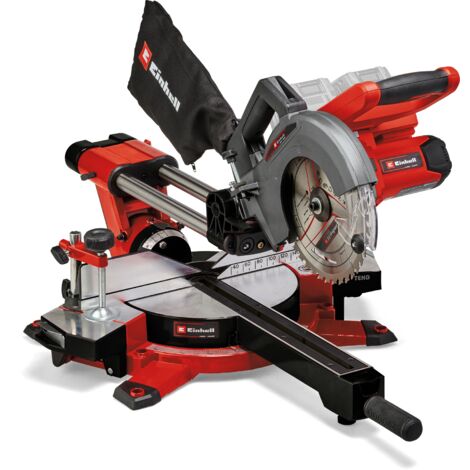 [Ancienne version] Einhell Scie à onglet radiale sans fil TE-SM 36/210 Li-Solo Power X-Change (36V, 3.800 trs/min, Lame Ø210 x ø30 mm, laser de visée) Livré sans Batterie ni Chargeur