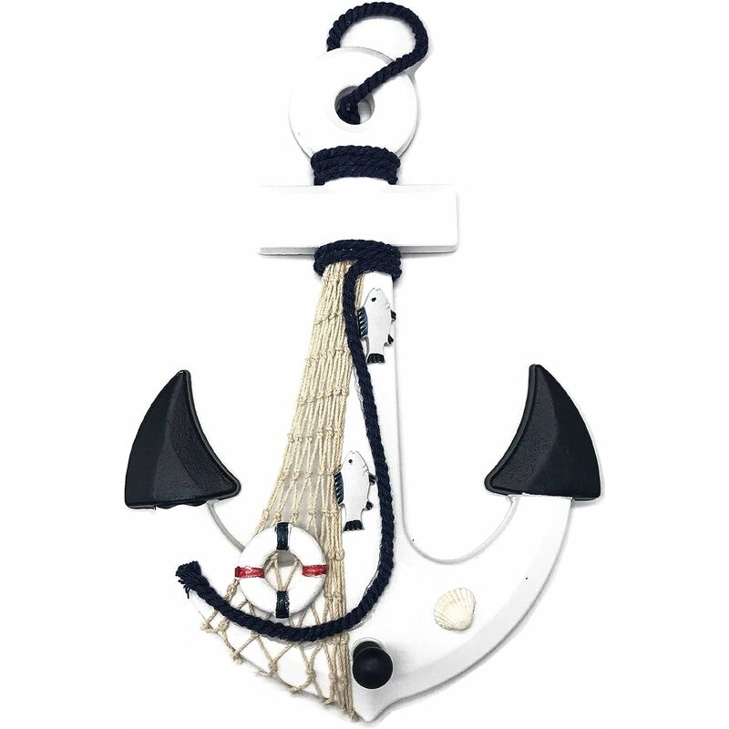 

Abcrital - Ancla decorativa, decoración náutica decoración de ancla, decoración de ancla de barco, decoración para colgar en la pared estilo de