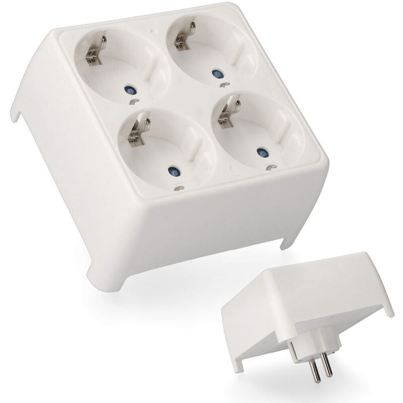 

Adaptador Cuadruple Schuko Retractilado Edm