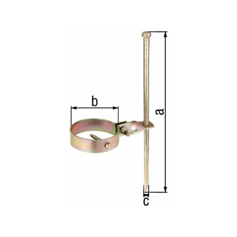 

GAH - Anclaje de columpio dimensión a 400 mm dimensión b D.100 mm dimensión c D.12 mm STA galvanizado amarillo (Por 6)