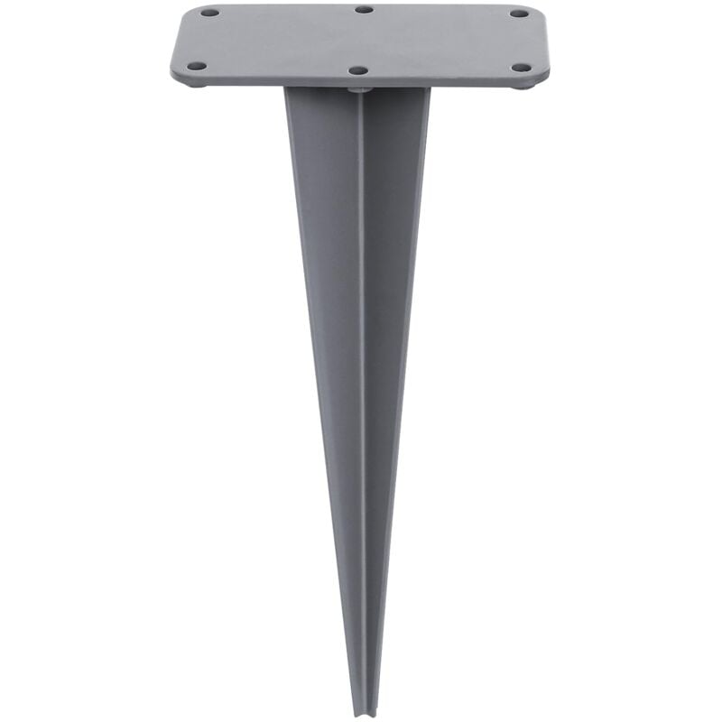 

Anclaje de suelo para toldo lateral Estaca de anclaje para montaje en el suelo en el jardín Fijación sin hormigón doble Metálico de anclaje en el