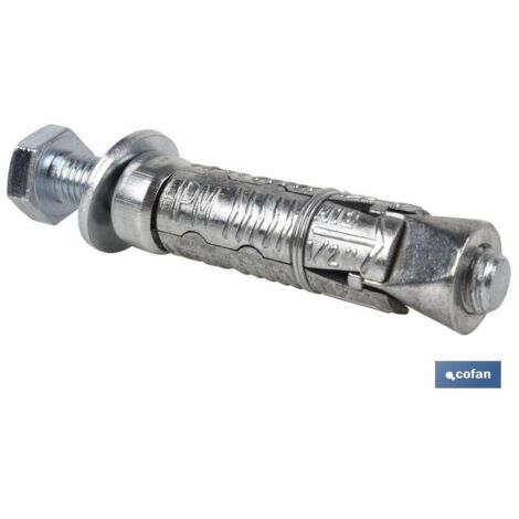ANCLAJE DE ZAMAK HPM CON TORNILLO DE ACERO EN CALIDAD 8,8   MEDIDAS DESDE Ø 6 HASTA 12 MM  LONGITUD DESDE 50 HASTA 100 MM