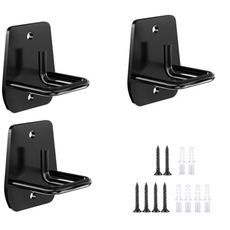 Anclaje metálico de pared para bandas de resistencia (3 unidades) - Gancho para bandas de resistencia - Compatible con bandas de resistencia - Ideal para gimnasios en casa