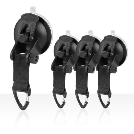 anclajes de ventosa con gancho, multifuncionales, para camping, caravana, toldo de coche, soporta hasta 10 kg.