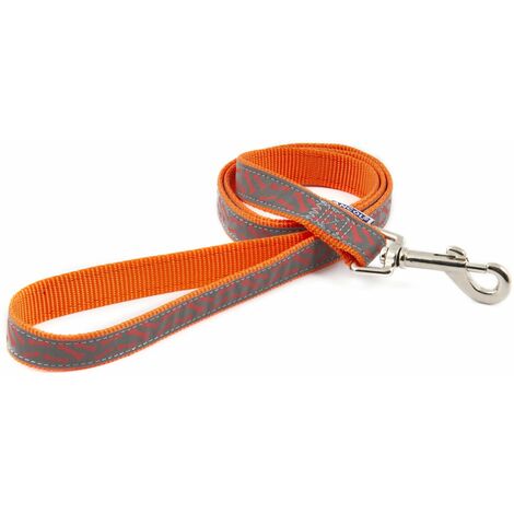 Ancol Lead Reflective Bone Orange - 100-1 - 584025