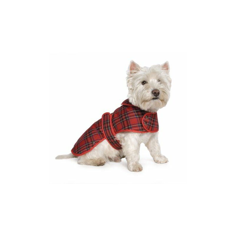 Ancol Muddy Paws Highland Tartan Dog Coat (Size: Large)