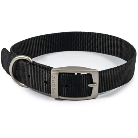 Ancol Nylon Dog Collar Black - 20 - 874502