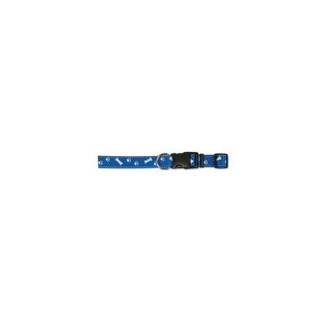 Ancol Paw & Bone Adjustable Collar Blue - 25-50 - 567382
