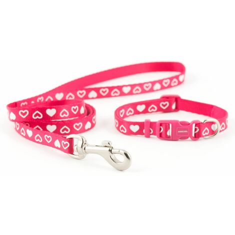 Ancol Small Bite Nylon Collar Set Raspberry - sgl - 217966